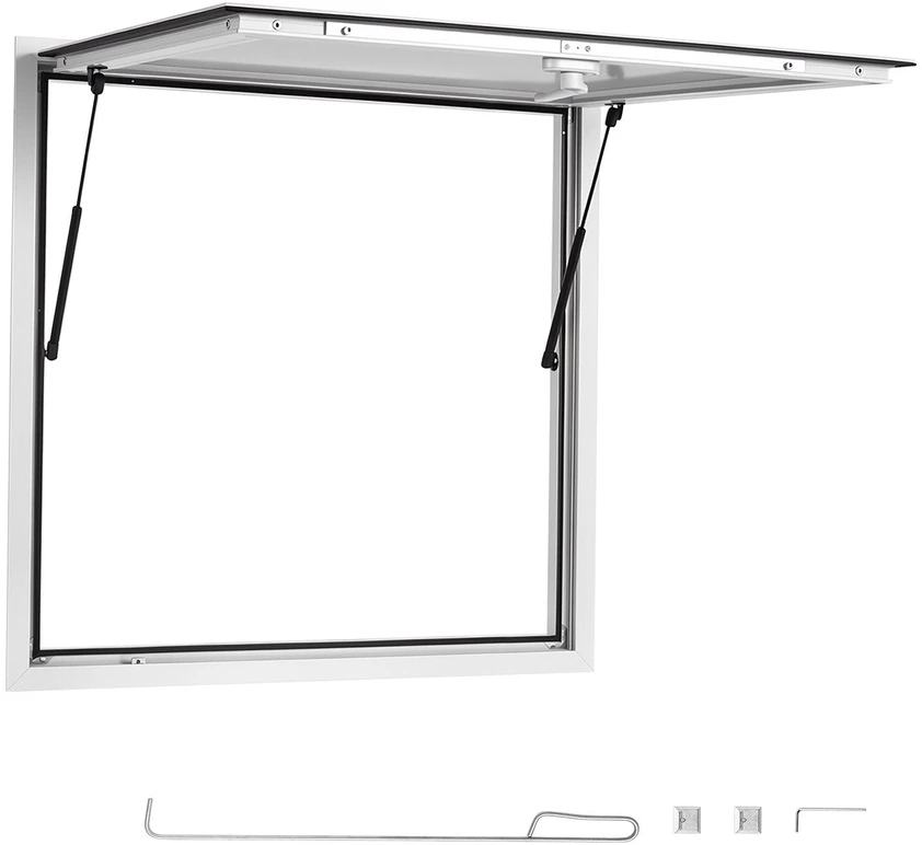 Prekybinis langas VEVOR CGDCK36X36LSB, 915x915 mm