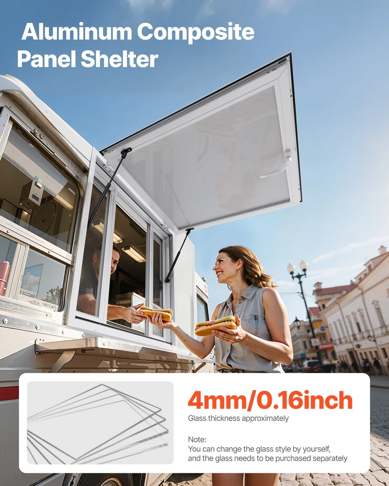 VEVOR 92x92 cm maisto vilkiko aptarnavimo langas