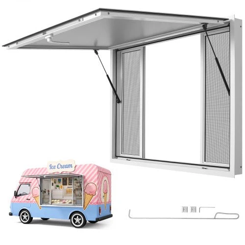 Prekybinis langas VEVOR FCBWCK48X36TLCS4, 1220x915 mm