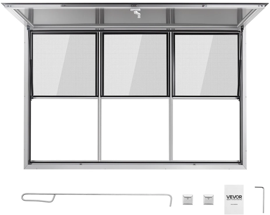 Prekybinis langas VEVOR FCBWCK6440SXHD3, 1626x1016 mm