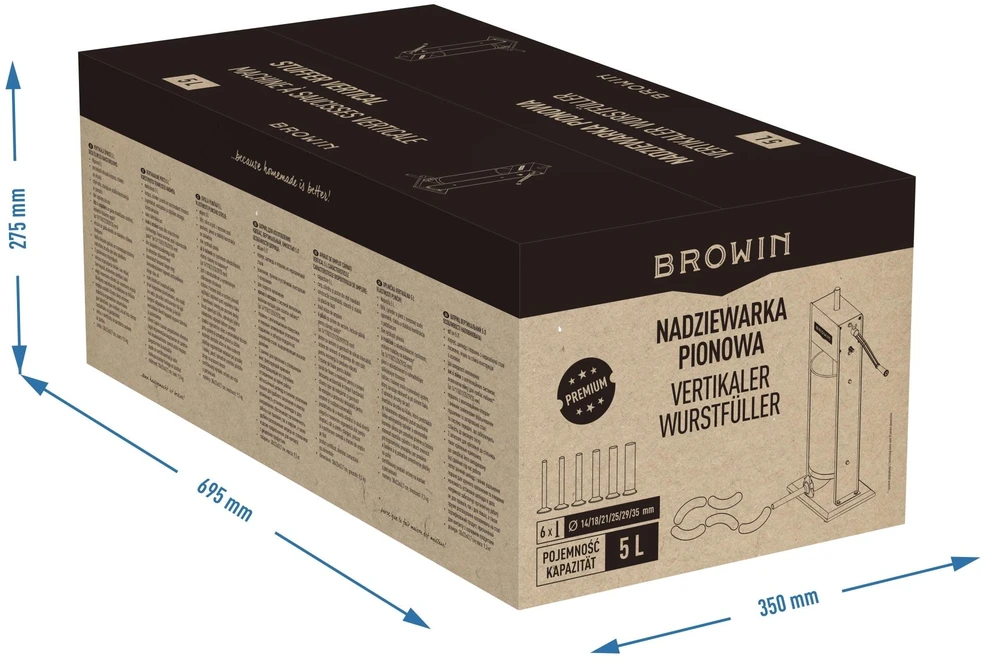 Premium klasės vertikalus kimštuvas 5L