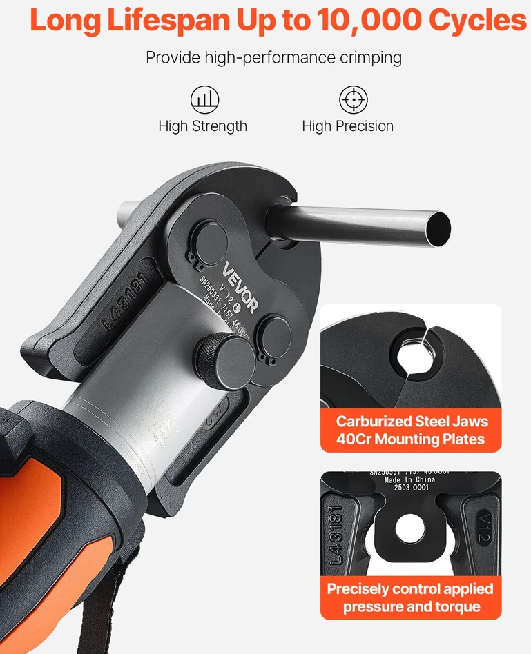 VEVOR 12 mm v12 spaudimo žandikaulis nerūdijančiam plienui