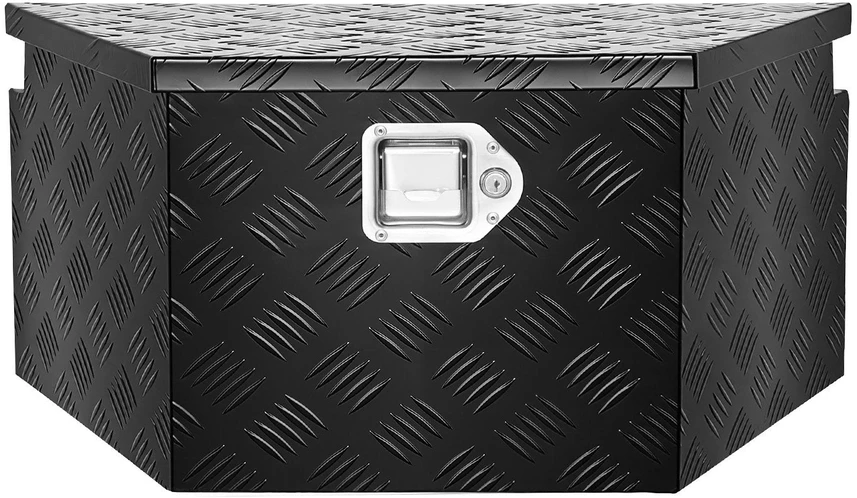VEVOR Juodos aliuminio priekabos daiktadėžė 660 x 330 x 305 mm