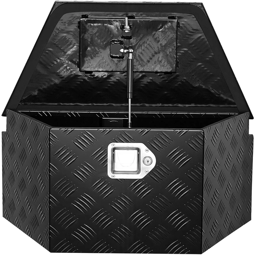 VEVOR Juodos aliuminio priekabos daiktadėžė 660 x 330 x 305 mm