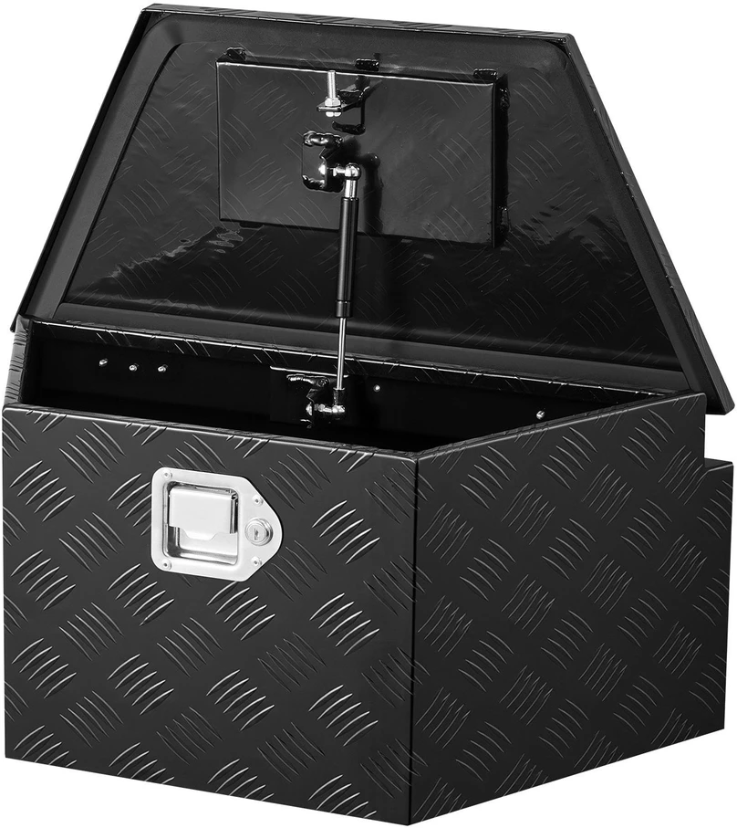 VEVOR Juodos aliuminio priekabos daiktadėžė 660 x 330 x 305 mm