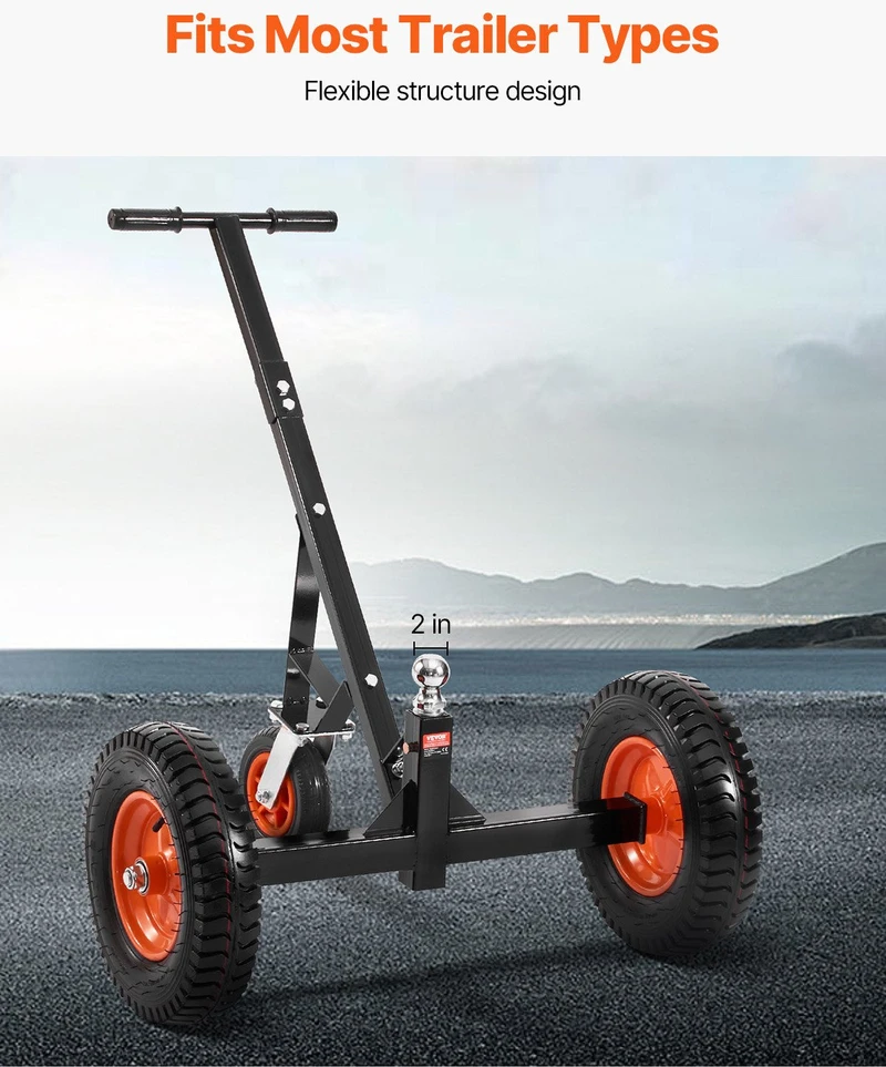 VEVOR 1200 kg priekabos vežimėlis, reguliuojamas aukštis