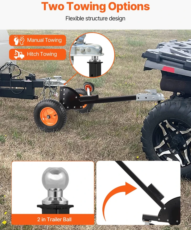 VEVOR 1500lbs priekabos vežimėlis 2in1 su vežimėliu
