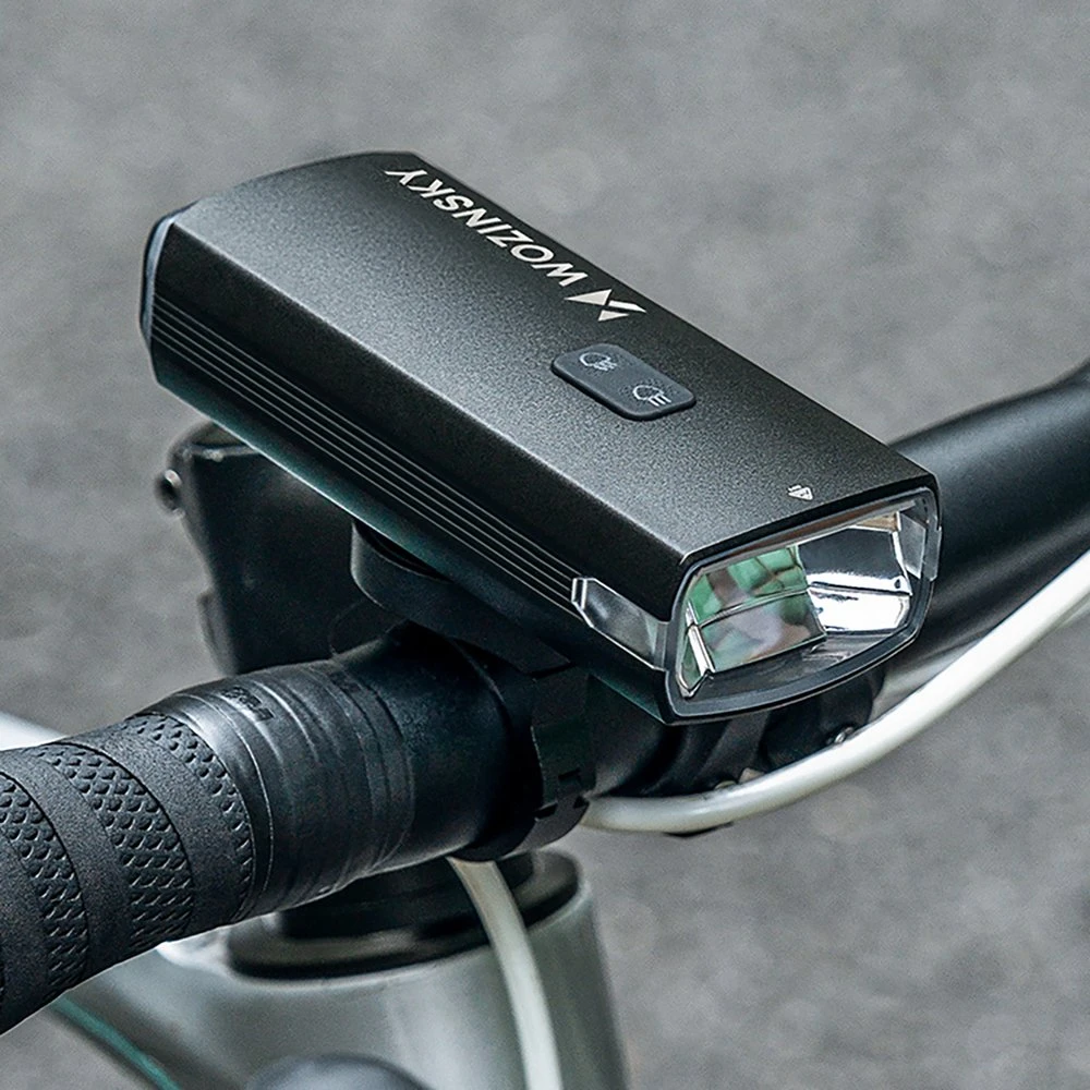 Wozinsky priekinis dviračio žibintas + USB-C kabelis (3000 lm) – juodos spalvos