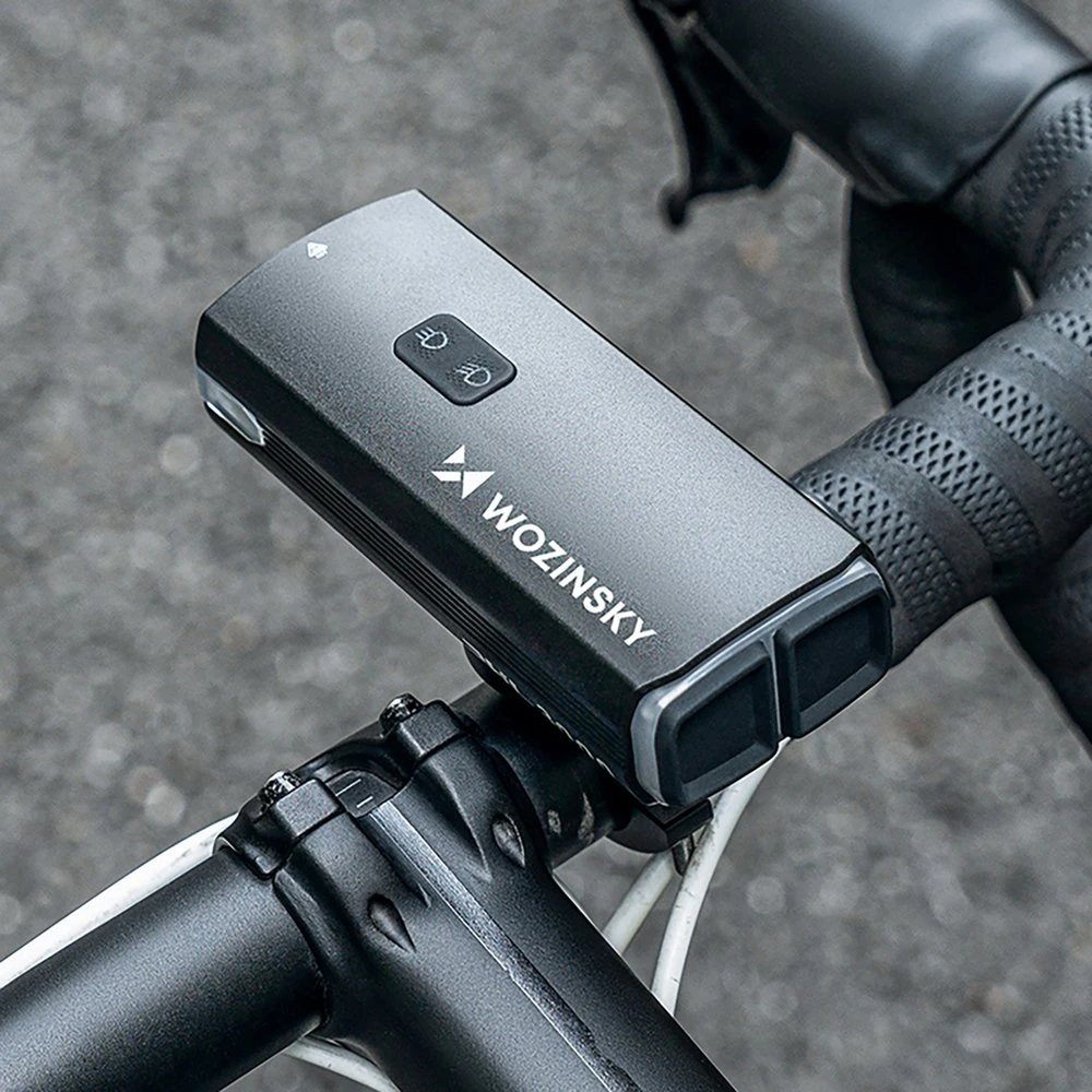 Wozinsky priekinis dviračio žibintas + USB-C kabelis (3000 lm) – juodos spalvos