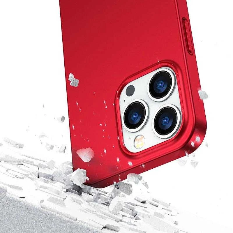 Joyroom 360 priekinis ir galinis dangtelis telefonui Apple iPhone 13 Pro Max + apsauginis ekrano stiklas raudonos spalvos (JR-BP928 red)