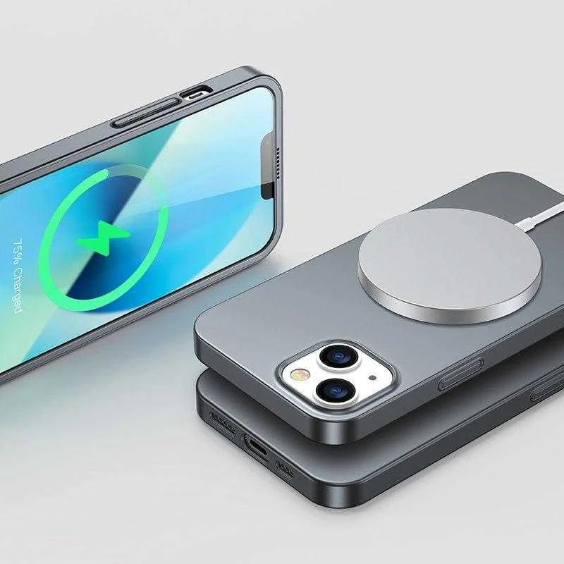 Joyroom 360 priekinis ir galinis dangtelis telefonui Apple iPhone 13 + apsauginis ekrano stiklas pilkas (JR-BP927 tranish)