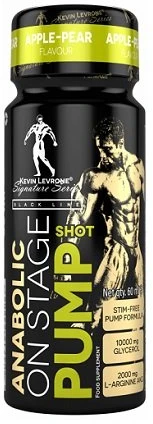 Prieštreniruotinis shot Kevin Levrone Anabolic On Stage Pump Shot 24 × 60 ml, kivių ir braškių skonio