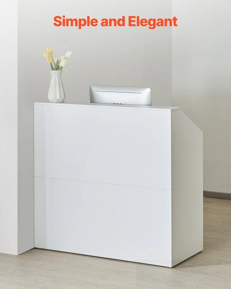 VEVOR recepcijos stalelis baltas 118 cm
