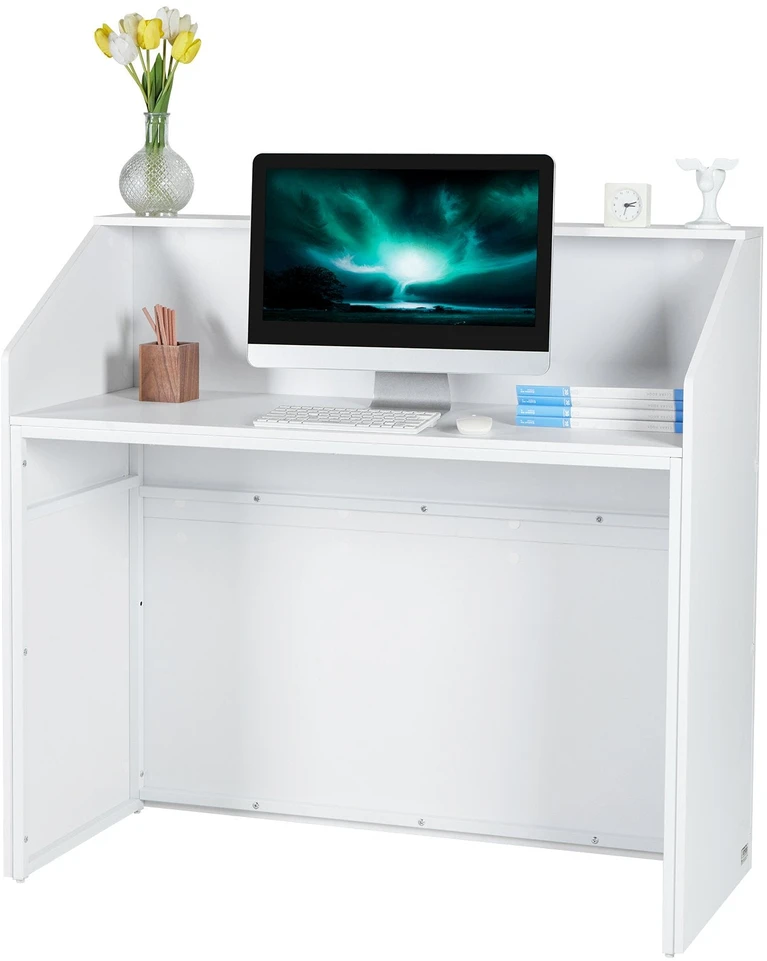 VEVOR recepcijos stalelis baltas 118 cm