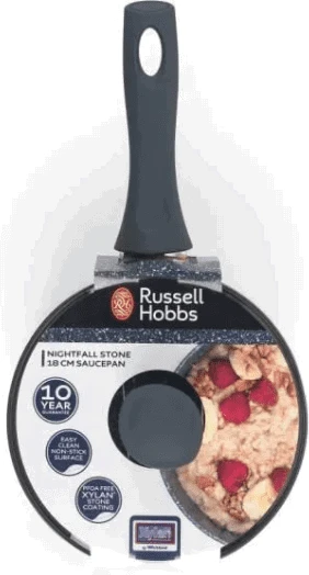 Prikaistuvė su dangčiu Russell Hobbs Nightfall Stone, 20 cm, mėlyno marmuro spalvos