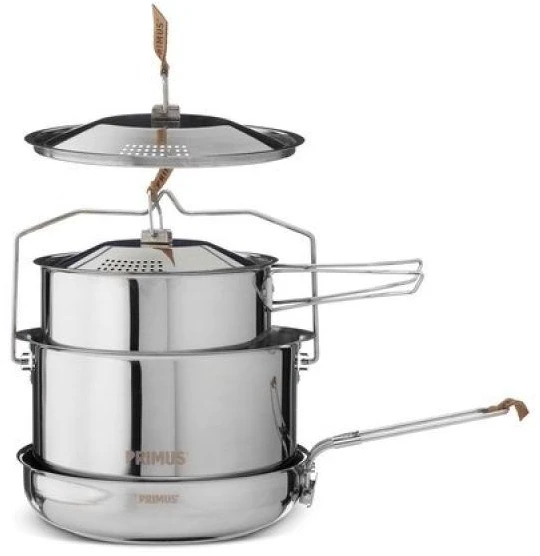 Carruzzo Švedija Puodas Primus Campfire Cookset stainless steel large
