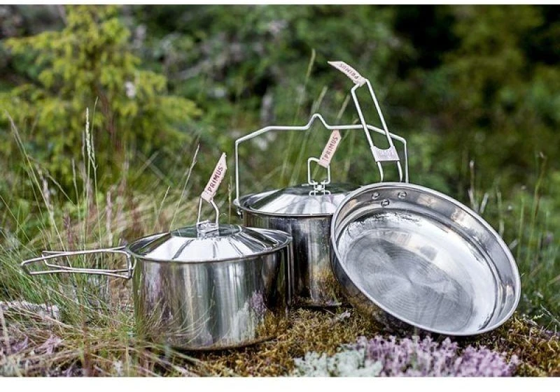 Švedija Puodas Primus Campfire Cookset stainless steel large