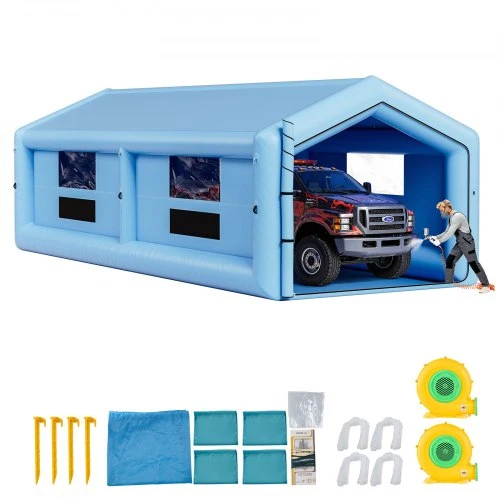 VEVOR Pripučiamas dažymo paviljonas, 12 x 5 x 4 m