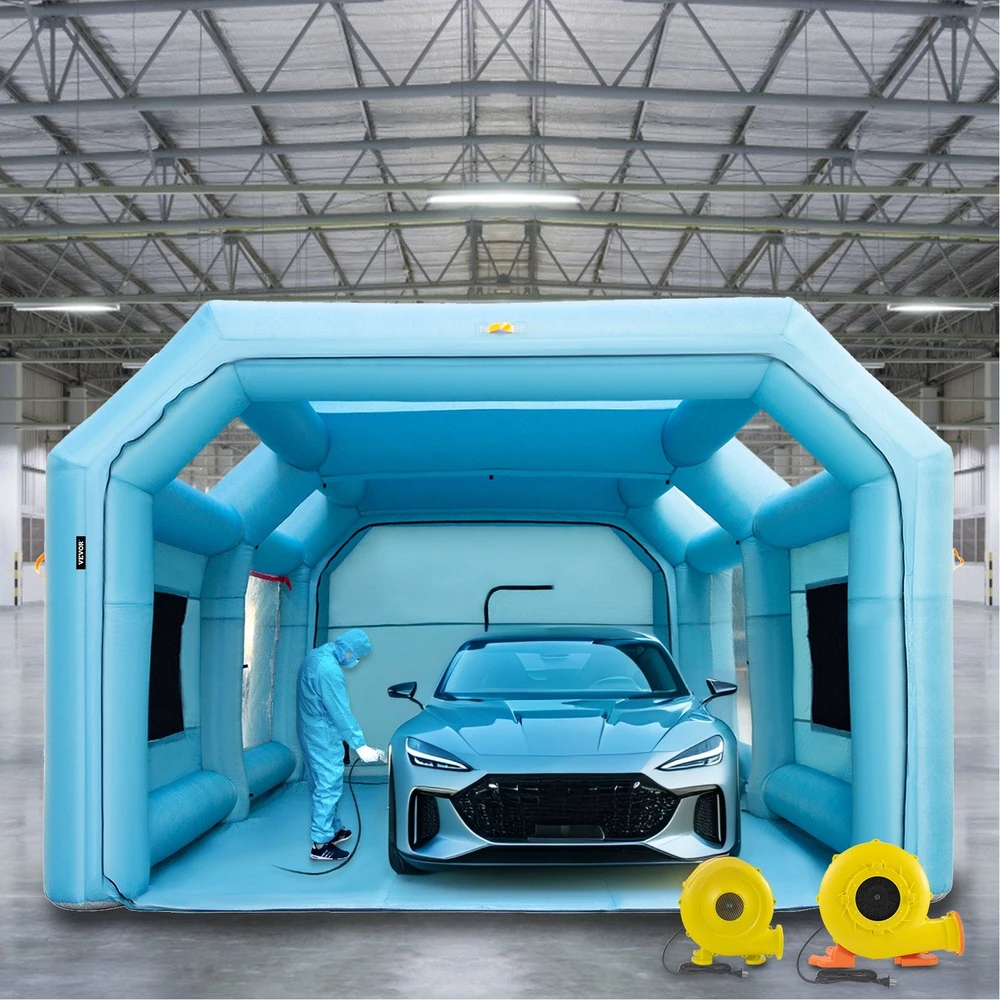 VEVOR Pripučiamas dažymo tentas su filtru 8,5x4,6x3 m