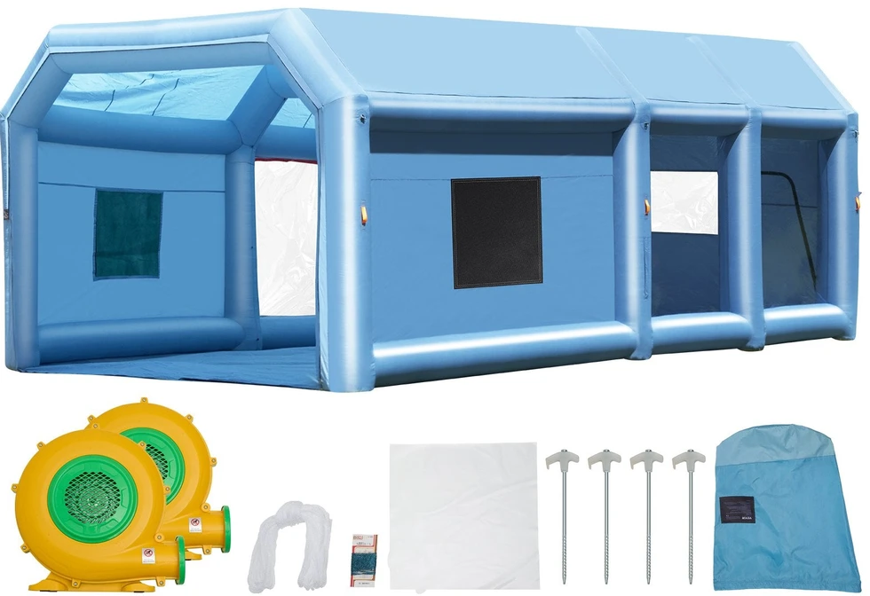 VEVOR Pūtiška dažymo kabina 9 x 4.8 x 3.6 m