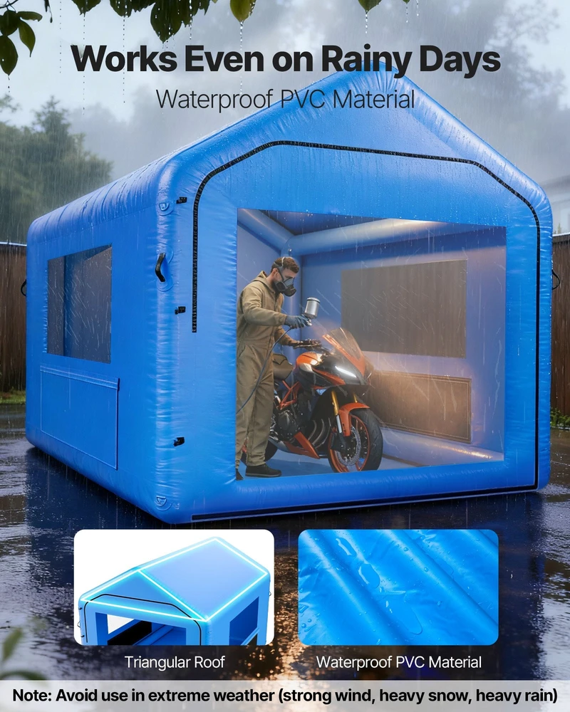 VEVOR Pripučiamas dažymo paviljonas 4 x 3 x 2.8 m