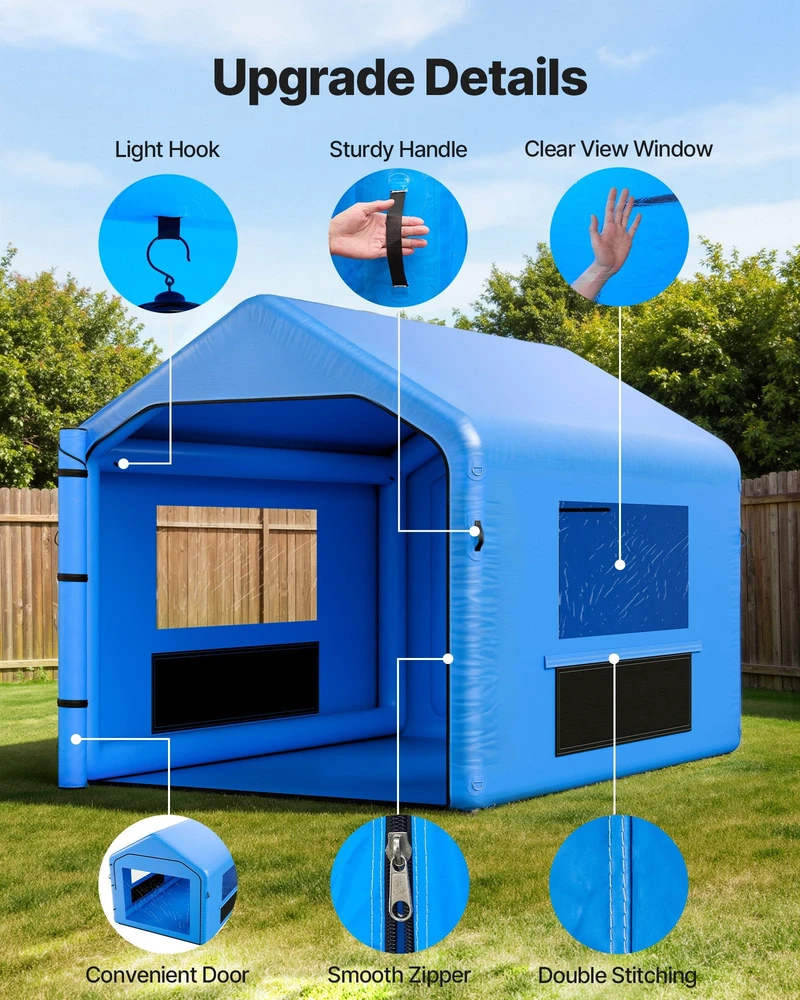 VEVOR Pripučiamas dažymo paviljonas 4 x 3 x 2.8 m