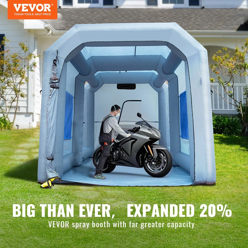 VEVOR Pripučiamas dažymo paviljonas automobiliams 4x3x2.75 m