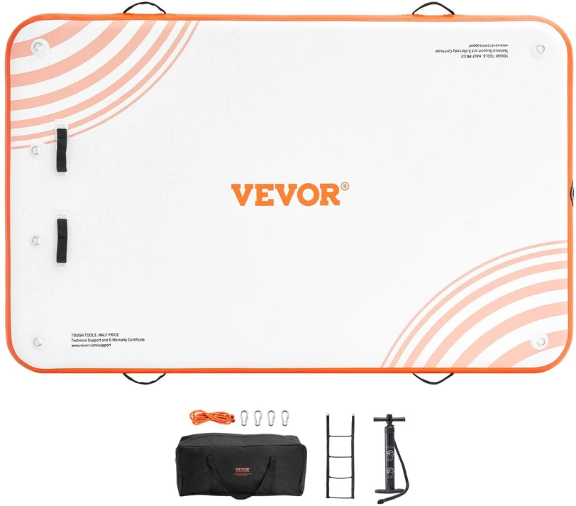 VEVOR Pripučiama plūduriuojanti platforma 2,43 x 1,52 m