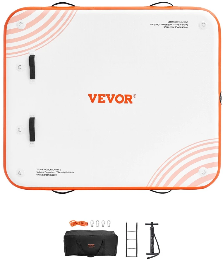 VEVOR Pripučiama plūduriuojanti platforma 1.82 x 1.52 m