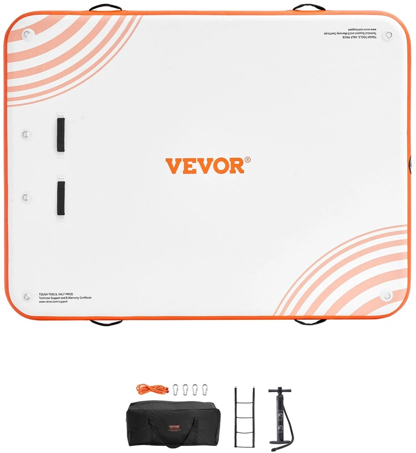VEVOR Pripučiama plūduriuojanti platforma, 2.43 x 1.82 m