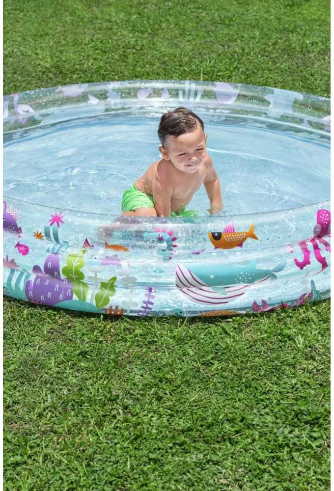 Bestway® vaikiškas pripučiamas baseinas Deep Dive Ø 183 x 33 cm, apvalus