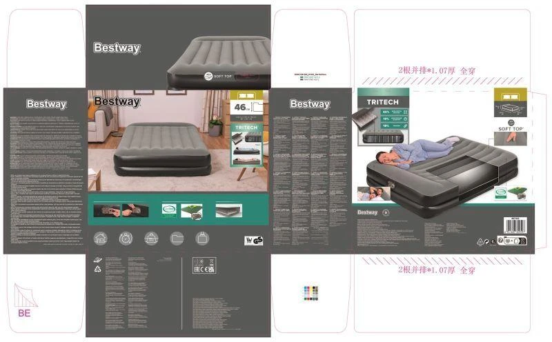 Bestway Patogus pripučiamas čiužinys 203x152x46 cm