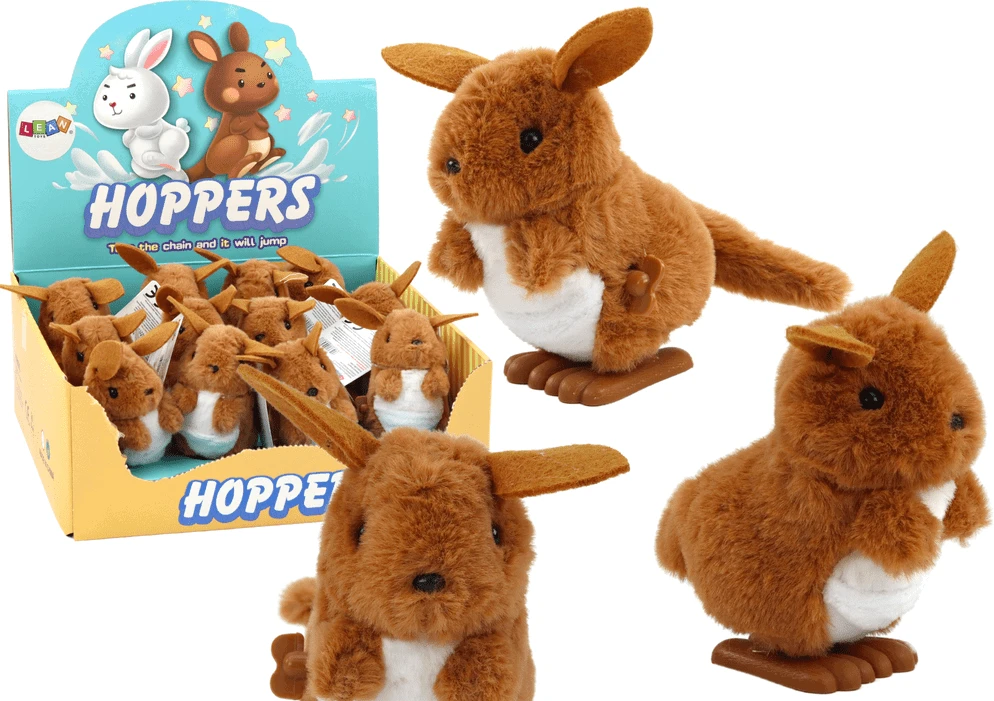 Lean Toys Prisukamas pliušinis žaislas Kengūra