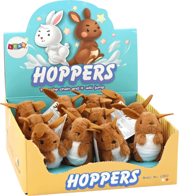 Lean Toys Prisukamas pliušinis žaislas Kengūra