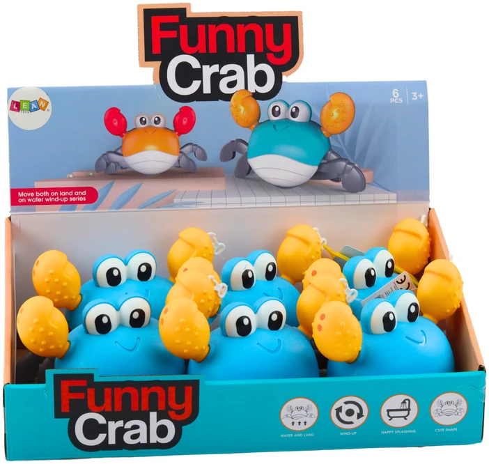 Lean Toys Vonios žaislas - mėlynas užsukamas krabas