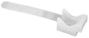 Prisukamas laikiklis kabeliui su dirželiu Pawbol H.7202C UP-22 (baltas, 22mm, 100vnt)