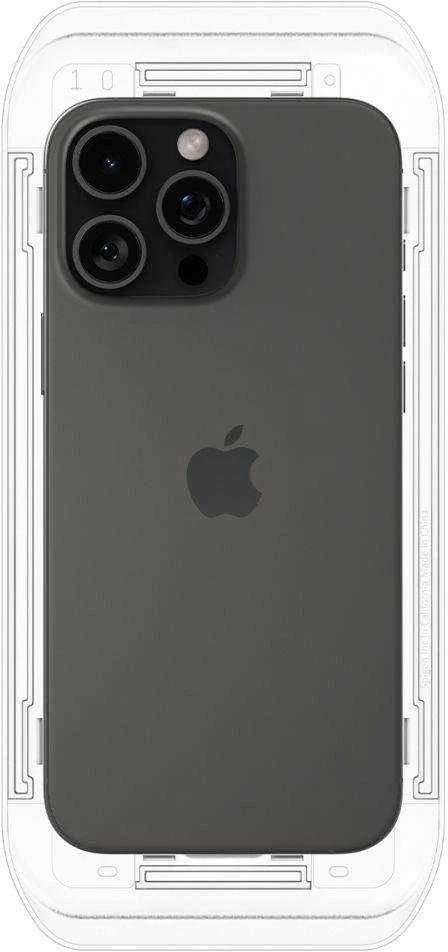 Apsauginis stiklas Apple iPhone 16 Pro / 17 / 17 Pro Spigen Glas.tr „EZ Fit” Privacy 2-pack