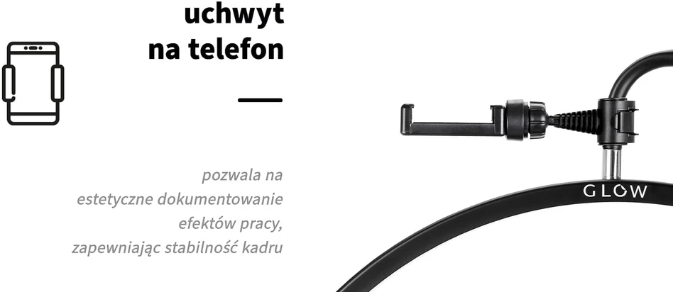 Activeshop Kosmetologinė LED lempa Glow MX6 juoda
