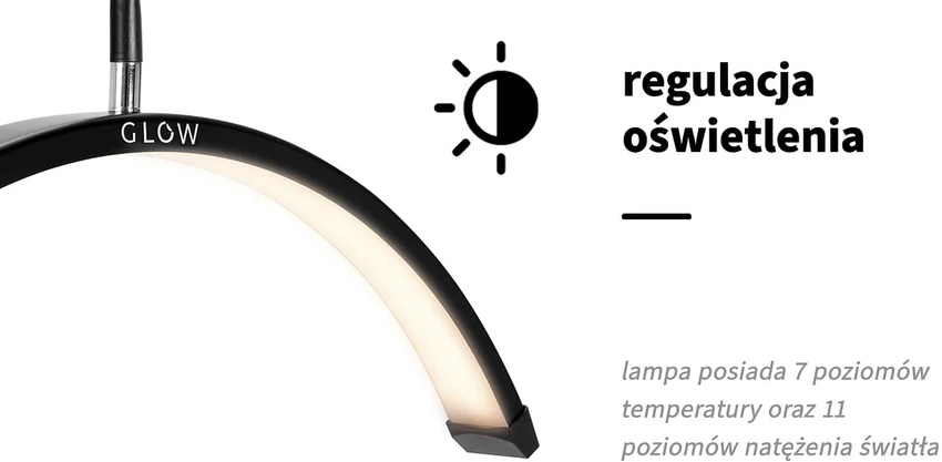 Activeshop Kosmetologinė LED lempa Glow MX6 juoda