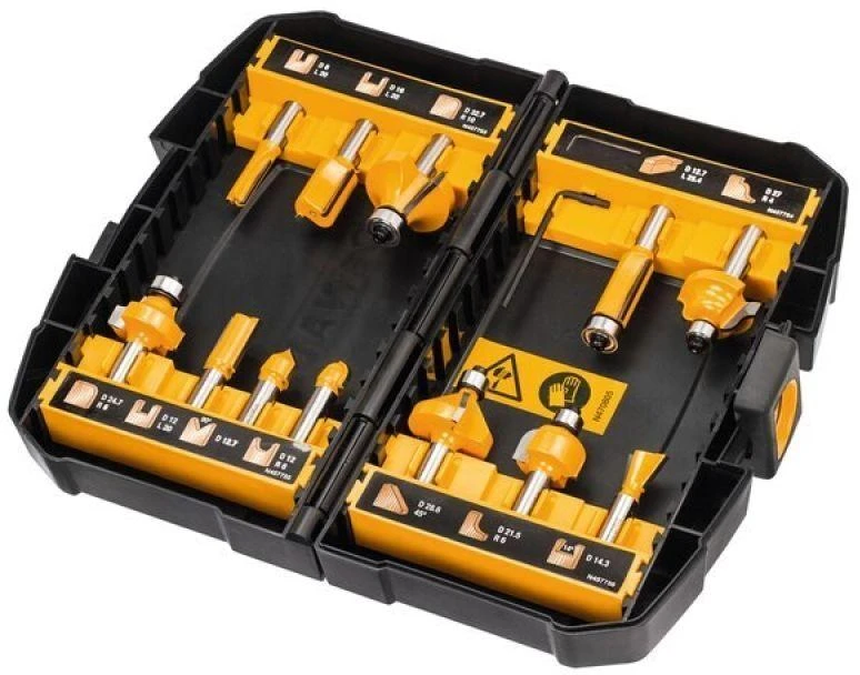 Frezų rinkinys DeWalt DT90016-QZ; 12 vnt.