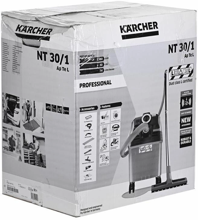Kärcher sauso/drėgno valymo siurblys NT 30/1 Ap Te L (1.148-231.0)