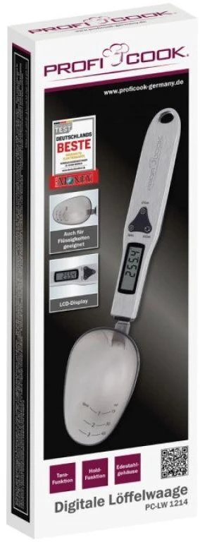 Virtuvinės svarstyklės Profi Cook ProfiCook PC-LW 1214 Nerūdijantis plienas Electronic kitchen scale