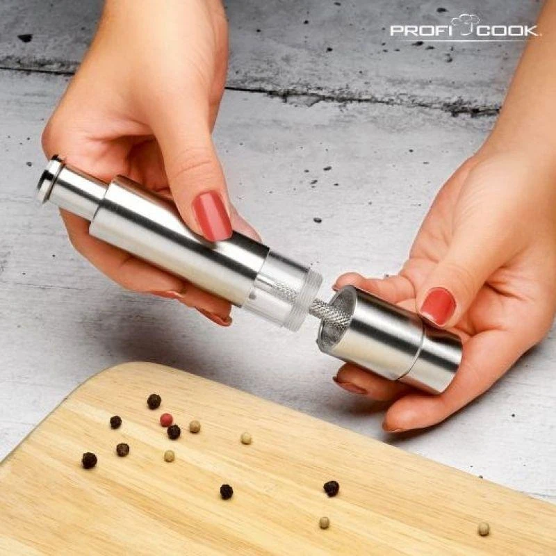 Profi Cook ProfiCook PC-PSM 1160 Salt & pepper grinder set Nerūdijantis plienas, Transparent