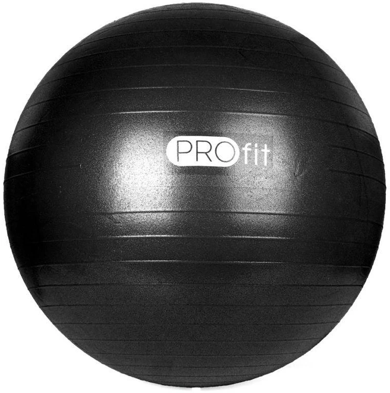PROfit Gimnastikos Kamuolys 75cm Juodas su Pompa DK2102