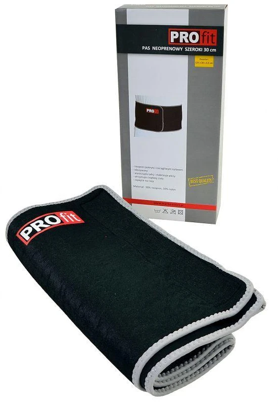 PROFIT NEOPRENO DIRŽAS PLAČIAVADUVIS 125X30X03cm JUODA DK5063