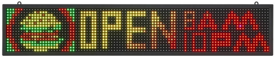 VEVOR 40x8 cm programuojamas LED ekranas