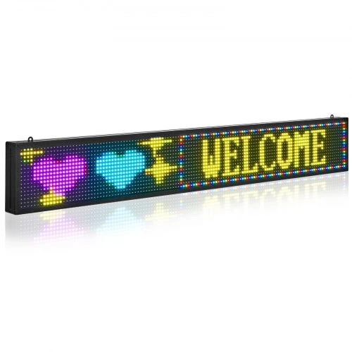 VEVOR 52 cm x 8 cm programuojama LED reklaminė lenta