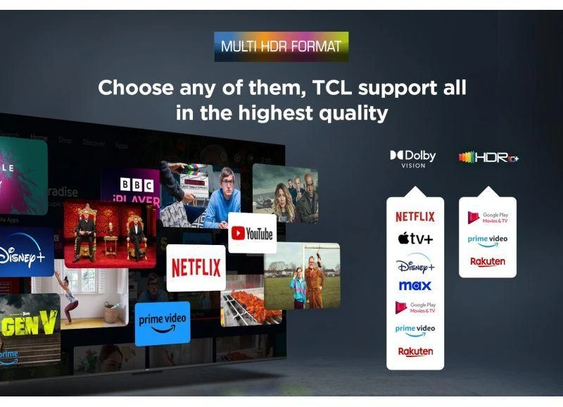 Televizorius TCL LED 4K TV | 55V6C | 55 | Smart TV | Google TV | Juodas