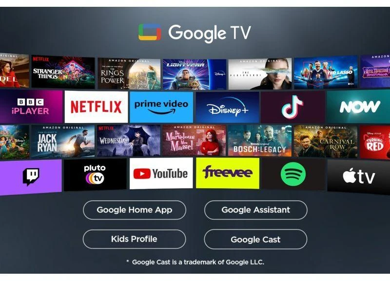 Televizorius TCL LED 4K TV | 55V6C | 55 | Smart TV | Google TV | Juodas