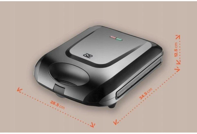 Sumuštinių keptuvas Promis STP 25 XXL sandwich maker, 4 toasts, 1400 W, juodas